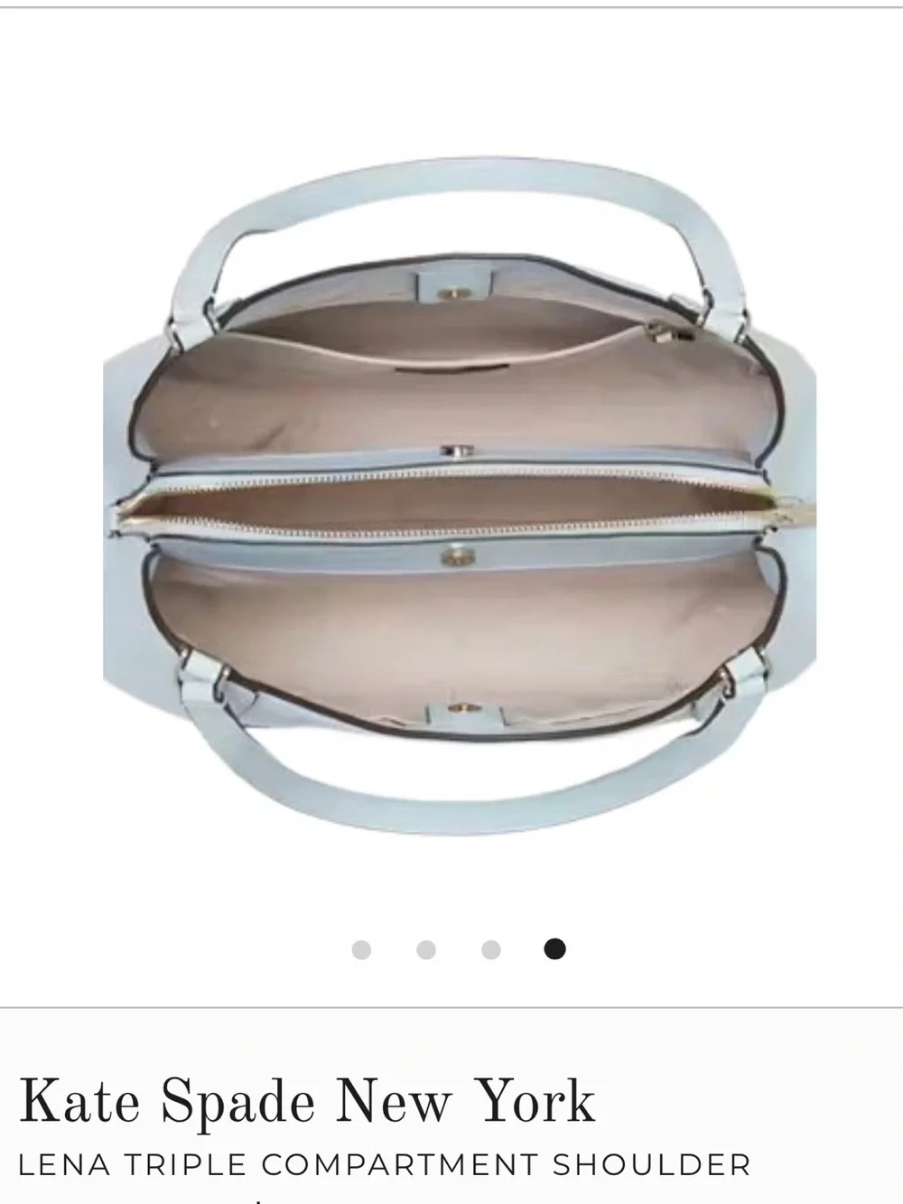New! Kate Spade ‘Lena’ Large Triple Compartment Pebbled Leather Shoulder Bag